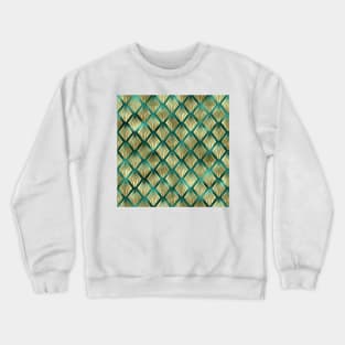 Green Pattern Crewneck Sweatshirt